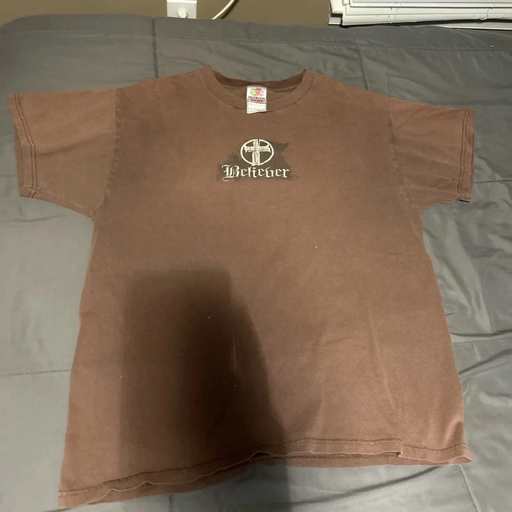 "Believer" brown shirt vintage - Picture 2 of 4